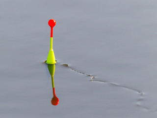 Fishing float floating