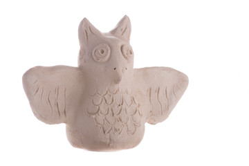 Handmade clay owl