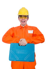 Industrial worker isolated on the white background