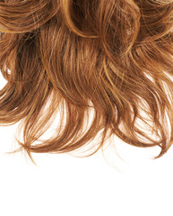 Fototapeta premium Hair fragment over the white