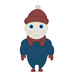 Boy in winter clothes