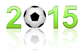 Ballon de football 2015 vert