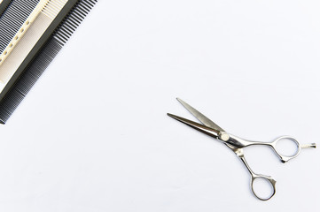 hairdresser's tools isolated on white background
