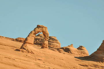 Fototapeta na wymiar The natural arc in the Arches National Park, Utah