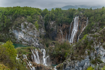 waterfall, natural landscape