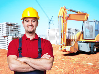 handyman at construction site