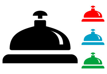 Pictograma timbre de hotel con varios colores