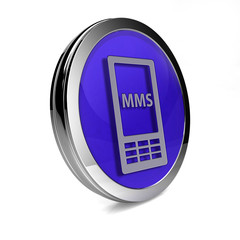 mms circular icon on white background