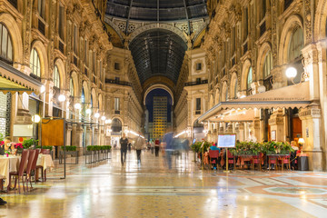 Naklejka premium Vittorio Emanuele II Gallery in Milan, Italy
