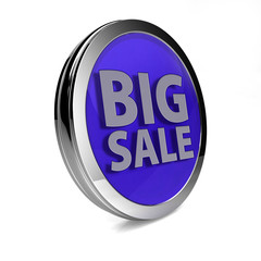 Big sale circular icon on white background