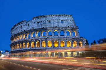 Fototapete Rund Colosseum in Rome - Italy © fazon