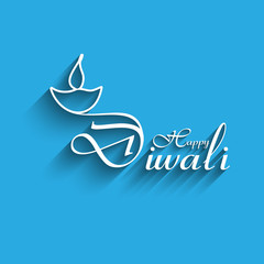 Happy Diwali creative text design.vector background