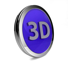 3d circular icon on white background
