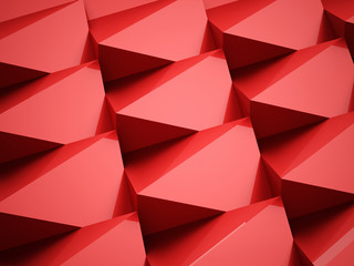 Red abstract triangle background