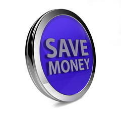 Save money circular icon on white background