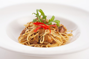 thai style fusion spaghetti