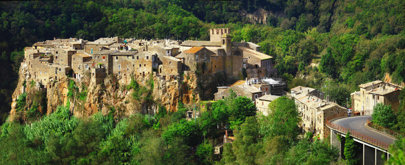 medieval hill top village Calcata, Lazio. Italy
