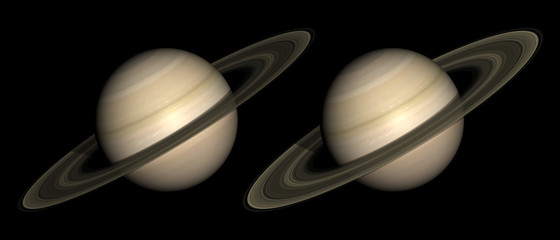 Saturn stereo pair. For 3D images in any format.