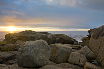 Sunset over the ocean