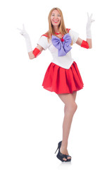 Young woman in fashion concept