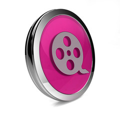 film circular icon on white background