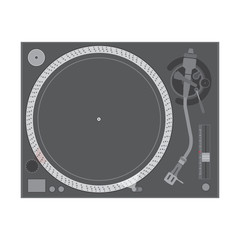 vector flat design vinyl dj turntable