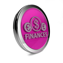 Finance circular icon on white background