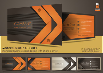 Modern, simple & luxury standard business card design