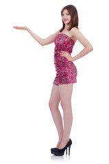 Woman isolated on the white background