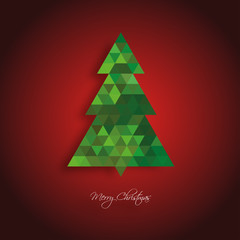 Christmas Tree Background Green and Red
