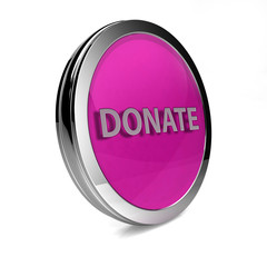 Donate circular icon on white background