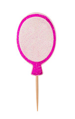 Birthday candle balloon isolated on white background