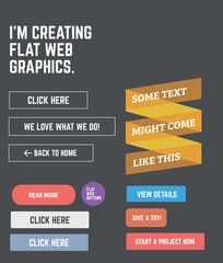Flat web graphics