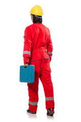 Industrial worker isolated on the white background