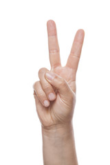 Counting Hand isolated over white background