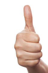 Thumb isolated on white background