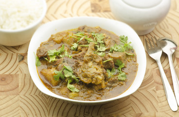 Yummy mutton curry with rice