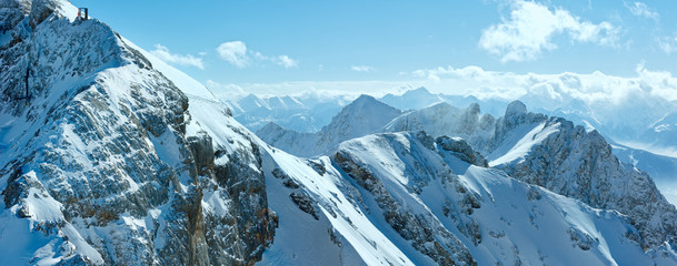 Winter Dachstein Mountain Massif Panorama