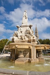 Fototapeta na wymiar Fontaine de Pradier in Nîmes