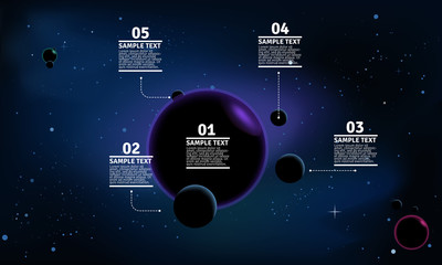 Vector background: Space infographic