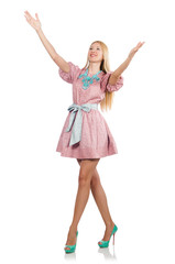 Naklejka premium Woman in fashion clothing concept