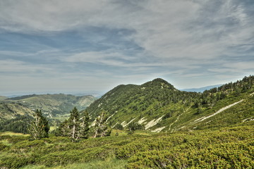 Naklejka premium Paysage du Donezan vue de la coumeille de l'ours.