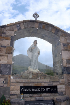 glass holy shrine at croagh patrick