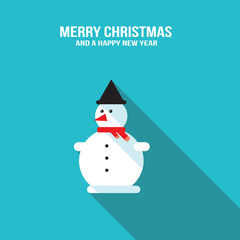 Snowman. Merry Christmas and Happy New Year