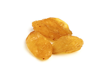 Yellow raisin close up.