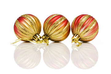 Christmas decorations in festive holiday concept