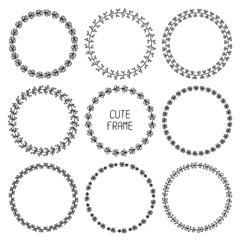 Vector set of hand drawn style badges and design elements.