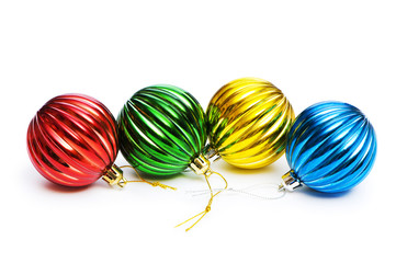 Christmas decorations in festive holiday concept