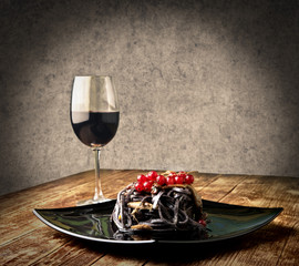 A good meal and a glass of wine