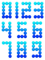 blue numbers